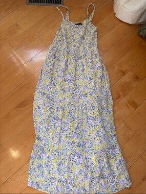 Black Tape_ Yellow Lavender Floral Sundress